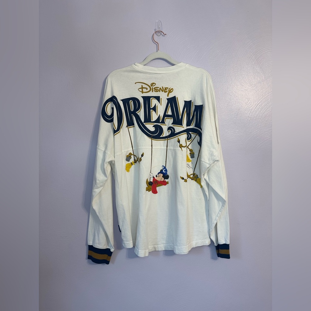 Disney Dream White Long Sleeve Spirt Jersey Shirt Size Medium